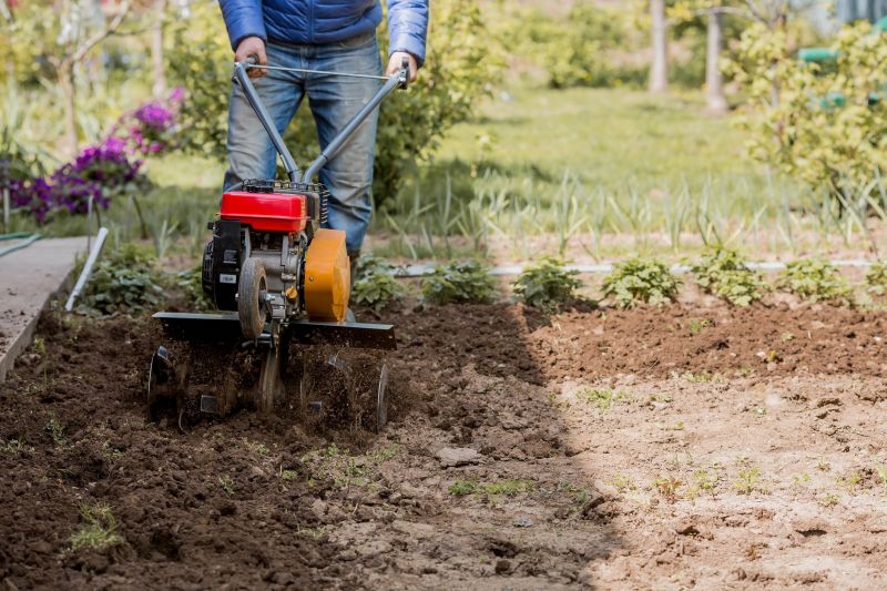 Lawn Tilling in Progress